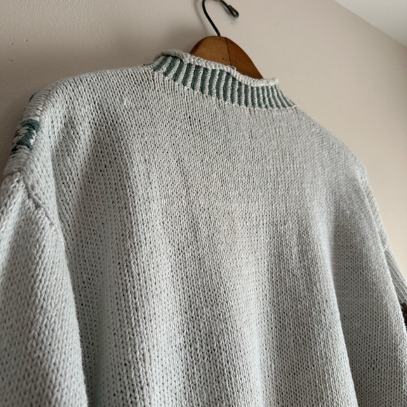 Vintage Rose Floral Knit Mock Neck Sweater - Picture 7 of 11